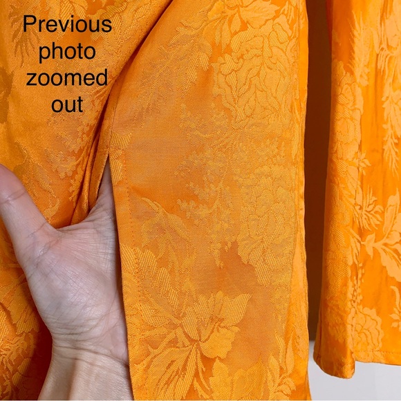 The Attico Caravan Rose Satin Jacquard Mini Dress (Sz IT 38 / US 0) Orange - Picture 16 of 16